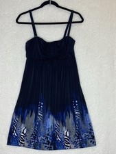 Soma Blue Convertible Mini Dress Strapless and Spaghetti Straps Size Small Bra