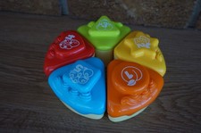 Leap Frog Musical Rainbow Tea Party Cake Slice Set Lot 1-5 Complete Blue Green