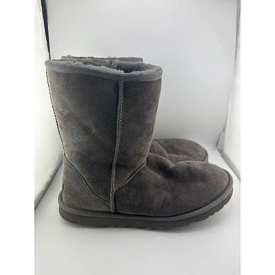 UGG Australia Classic Short Grey Suede Shearling Fur Boots Womens Size 9 5825