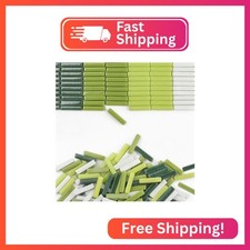 Youway Style Mosaic Tiles for Crafts Bulk,200g Green Colors Mosaic Glass Pieces,