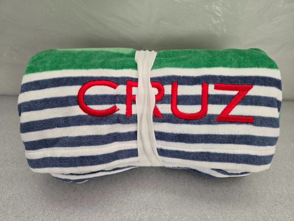 Pottery Barn 儿童 Remy 赛车 儿童海滩连帽毛巾 UPF 50+ 50x30 - CRUZ — 第 2/2 张图片