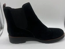 Sam Edelman Women's Jazmine Suede Chelsea Boot Black Lug Sole Sz 9.5