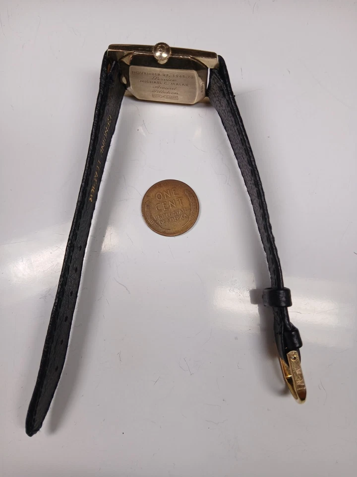 Рабочие винтажные мужские швейцарские часы 1970 Hamilton 637 с золотым покрытием - Изображение 3 из 4