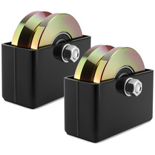 4 Inch Sliding Gate Rollers V Groove Wheels Heavy Duty Double Bearing 2 Pack