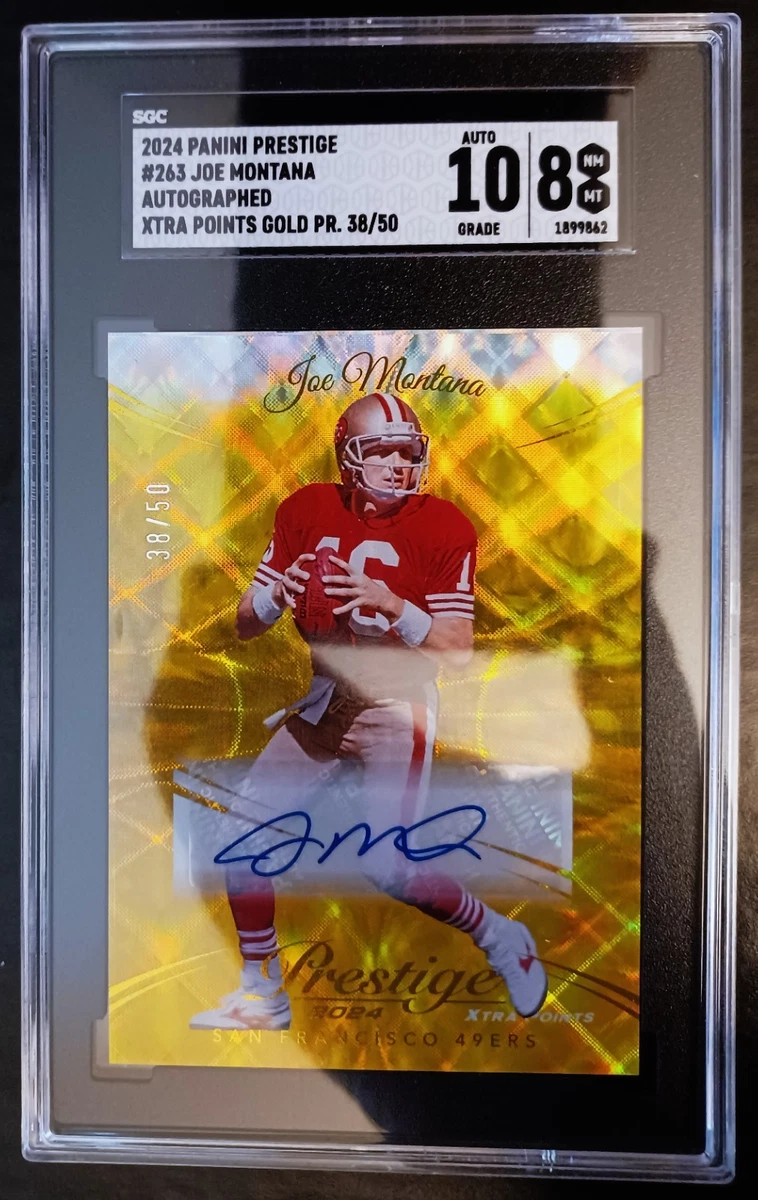 Panini Joe Montana Autographed Football Sports Trading Cards