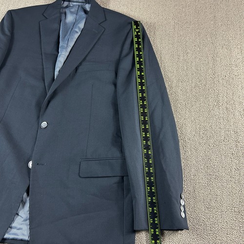 Calvin Klein Men's Sport Coat Blazer Black Metal Buttons Size 40L *Read* - Picture 5 of 16