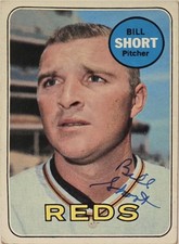 1969 TOPPS Bill Short Auto Card #259 Cincinnati Reds Vintage Baseball Signed MLB