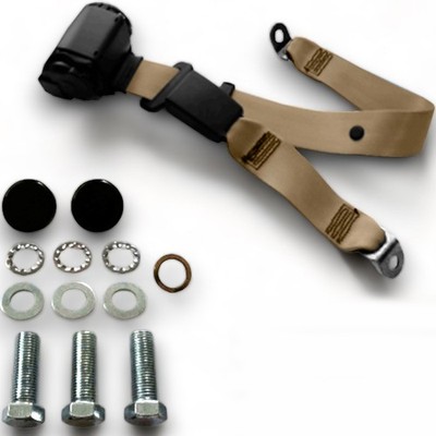 SJS Carstyling Dreipunkt 3-Point Seat Belt Beige 50cm Strap Lock Renault R15