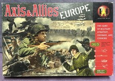 Avalon Hill Axis and Allies Europe Board Game Of Military Strategy 2000 Complete
