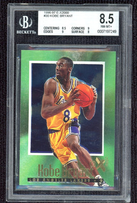 1996 SKYBOX E-X2000 #30 KOBE BRYANT ROOKIE CARD GRADED BGS 8.5 HOF RC RARE