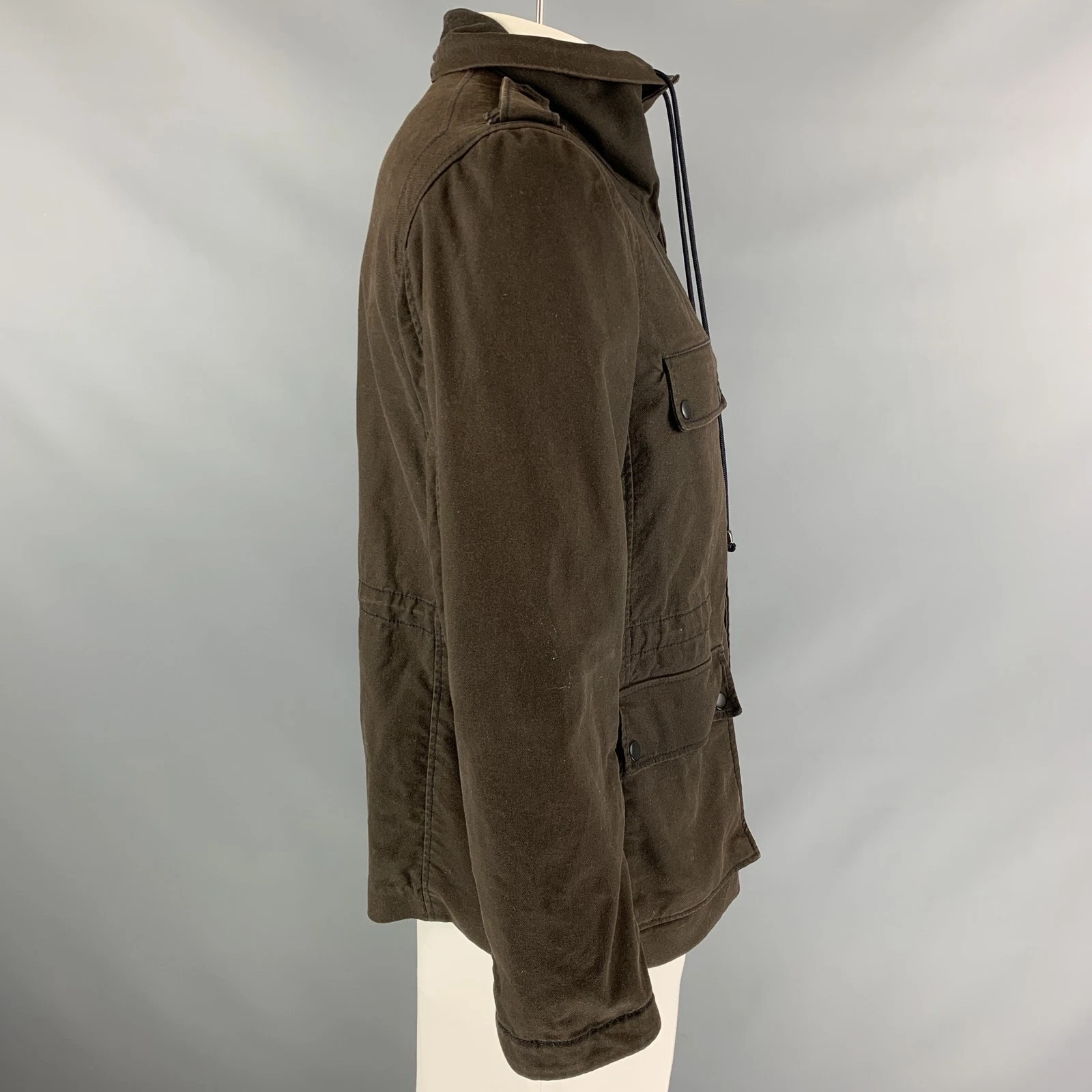 3.1 PHILLIP LIM Size L Brown Cotton Utility Coat image 3