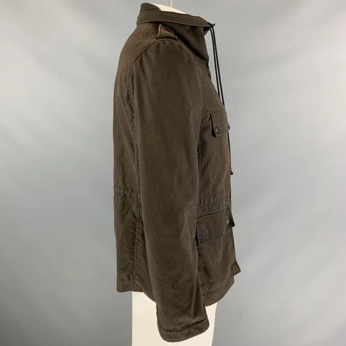 3.1 PHILLIP LIM Size L Brown Cotton Utility Coat image 3