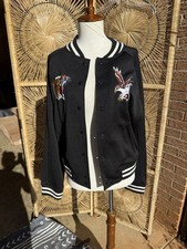 Chaqueta deportiva vintage Ralph Lauren Denim & Supply negra XL Tiger Eagle