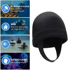 2mm Neoprene Snorkeling Cap UV Protection Warm Diving Hood Wetsuit Beanie UWZV