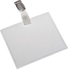 Porta Badge Con Clip E Fogli Vuoti per Carte D'Identità, Porta Carte D'Identità 