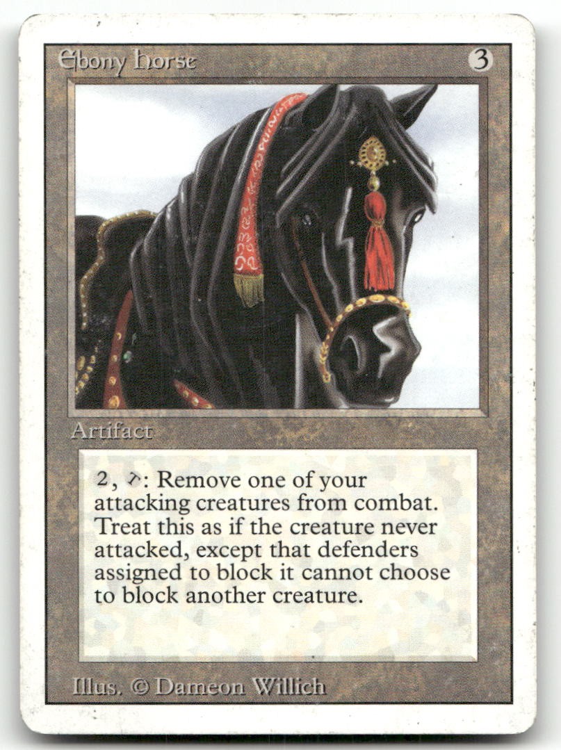 Ebony Horse (HP) Revised Edition 3ED Magic MTG