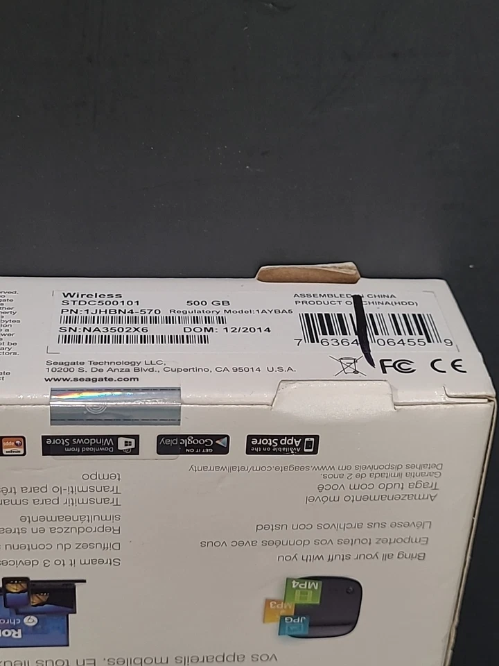 Seagate Wireless Mobile Storage 500GB - WiFi Portable Hard Drive (White) Sealed - Image 4 of 4