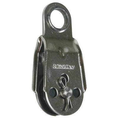 RONSTAN RF468 Pulley Block,Fixed Eye,1/8 in Rope dia. 4FRU9