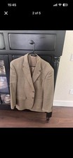 Ralph Lauren Silk Wool 42r Brown Houndstooth Blazer/sport Coat