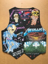90er Turbo Gadget Metallica Master of Puppets Graphic Vest Band Gilet RAR