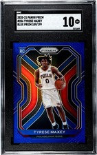 Tyrese Maxey 2020 Prizm Blue Rookie 189/199 SGC 10 #256 RC
