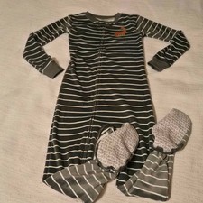 Kids 5T Carter's Just One You by Carter's Footed PJs Striped w Dinasour T64/307
