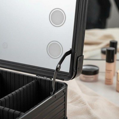 Profi Make-up Artist Koffer verstellbare Helligkeit LED Schminkkoffer für Salon