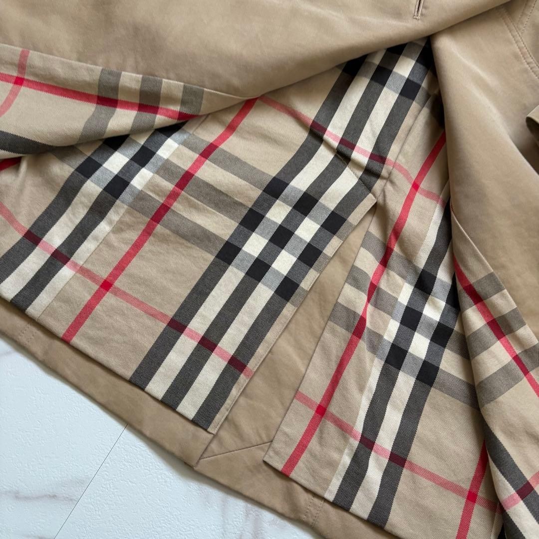Burberry Trench Coat Beige Cotton With Check Pattern Size 36 For Women thumbnail 22