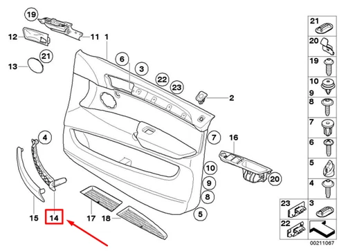 NEW BMW X5 E70 FRONT LEFT DOOR HANDLE 51417226739 7226739 GENUINE - Picture 6 of 7