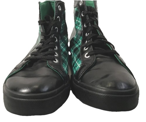 Men's US 10 Harry Potter Slytherin Green/Black Plaid Hi-Top Sneakers 2019 EU 41 - Picture 3 of 12