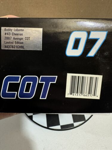 RARE* Bobby Labonte #43 Cheerios 2007 Avenger COT 1/24 Nascar Diecast - Picture 10 of 11