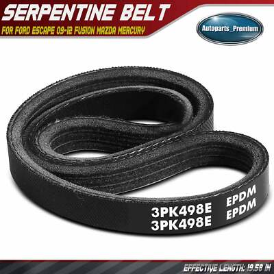 #ad 19.58 in Water Pump Serpentine Belt for Ford Escape Fusion Mazda Mercury V6 3.0L $12.98