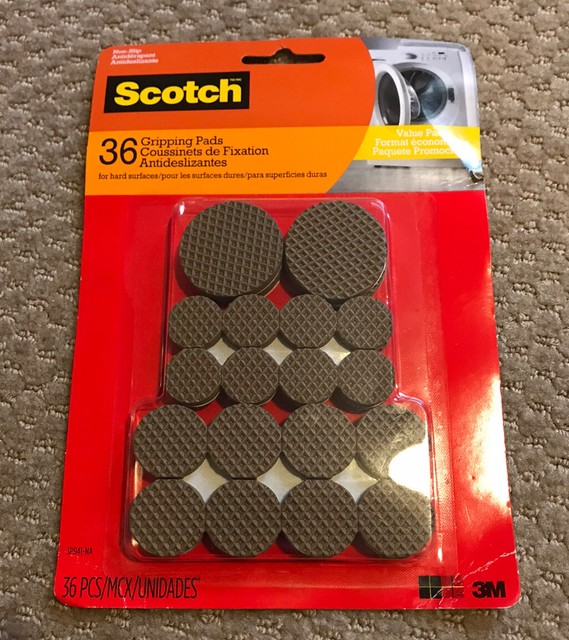 Scotch 3m Gripping Pads Pack Round Brown Various Sizes 36 Pads/pack