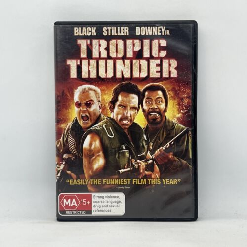 Tropic Thunder Ben Stiller Jack Black Matthew McConaughey DVD Movie R4 PAL - Picture 1 of 5