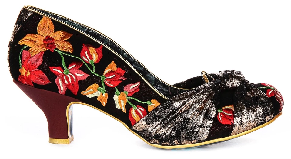 Irregular Choice Orchiding Me Floral Ins Tacco Medio Donna Multicolore UK 3 - 8 - Immagine 2 di 4