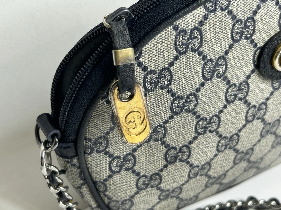 复古小号古驰单肩包 GG 帆布 PVC — 第 4/4 张图片