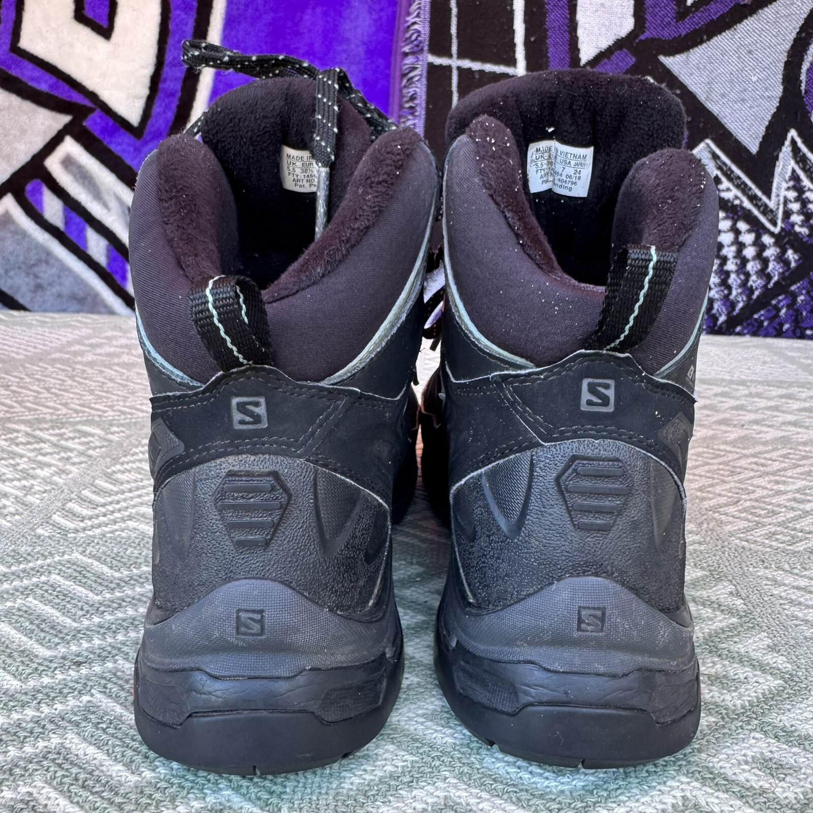 Taglia 7 Salomon X Ultra Mid Stivali Invernali Scarpa Donna Nero Impermeabile Isolato