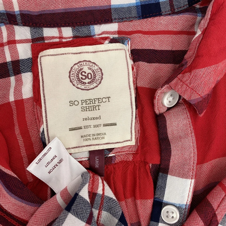 Girls Size 14 Lot Top Distressed Denim Vest Combo Red Plaid Pocket Button - Image 4 of 4