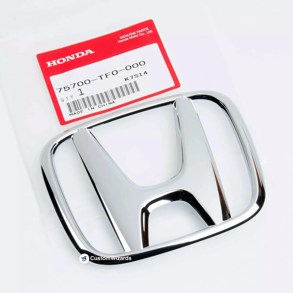 Honda Civic 4Dr Sedan Front Grille H Emblem 75700-TF0-000