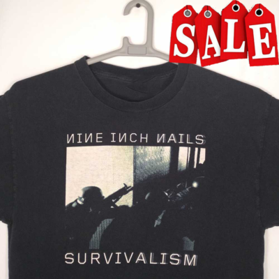 Vintage 2000s Nine Inch Nails Survivalism t-shirt Cotton For men 