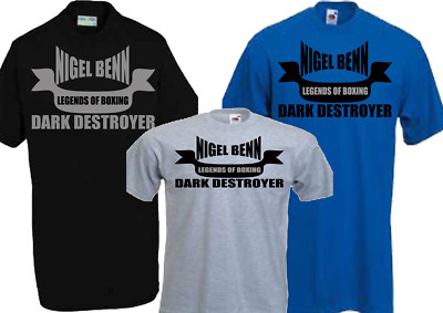 NIGEL BENN DARK DESTROYER BOXING T-SHIRT LEGENDS  CHAMPION