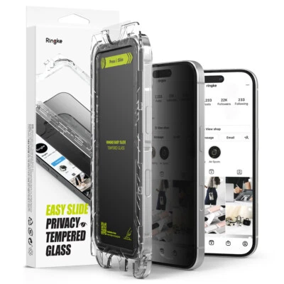 For iPhone 16 Pro Max | Ringke [Easy Slide / Privacy] Screen Tempered Glass 2P
