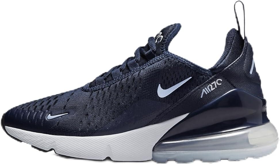 Кроссовки для больших детей Nike Air Max 270 Obsidian/Cobalt Bliss-белые (943345 407) - 6,5