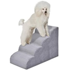 Dog Stairs Steps for High Bed - 4 Steps Pet Steps for Small Dogs and Cats Non...