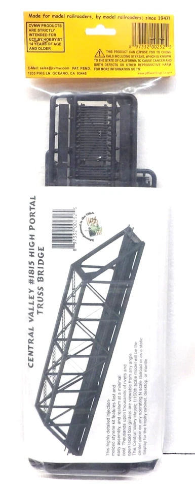 Kit de puente de truss de 153' de vía única Central Valley 1815 escala N Foto 2 de 3