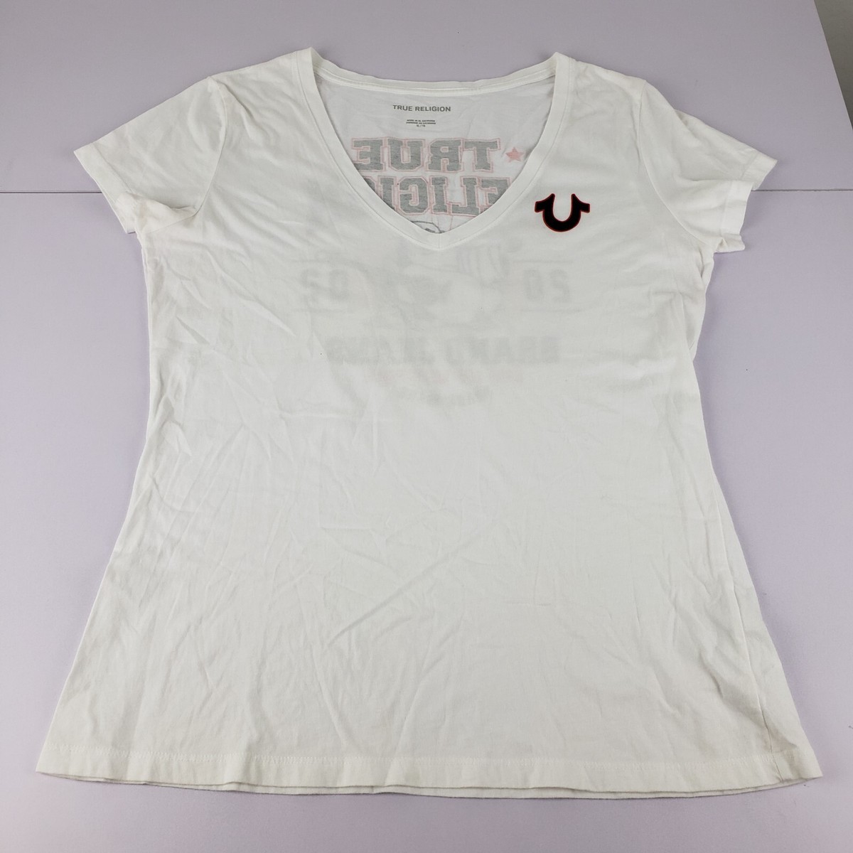TRUE RELIGION ラインストーン ホワイトベルト