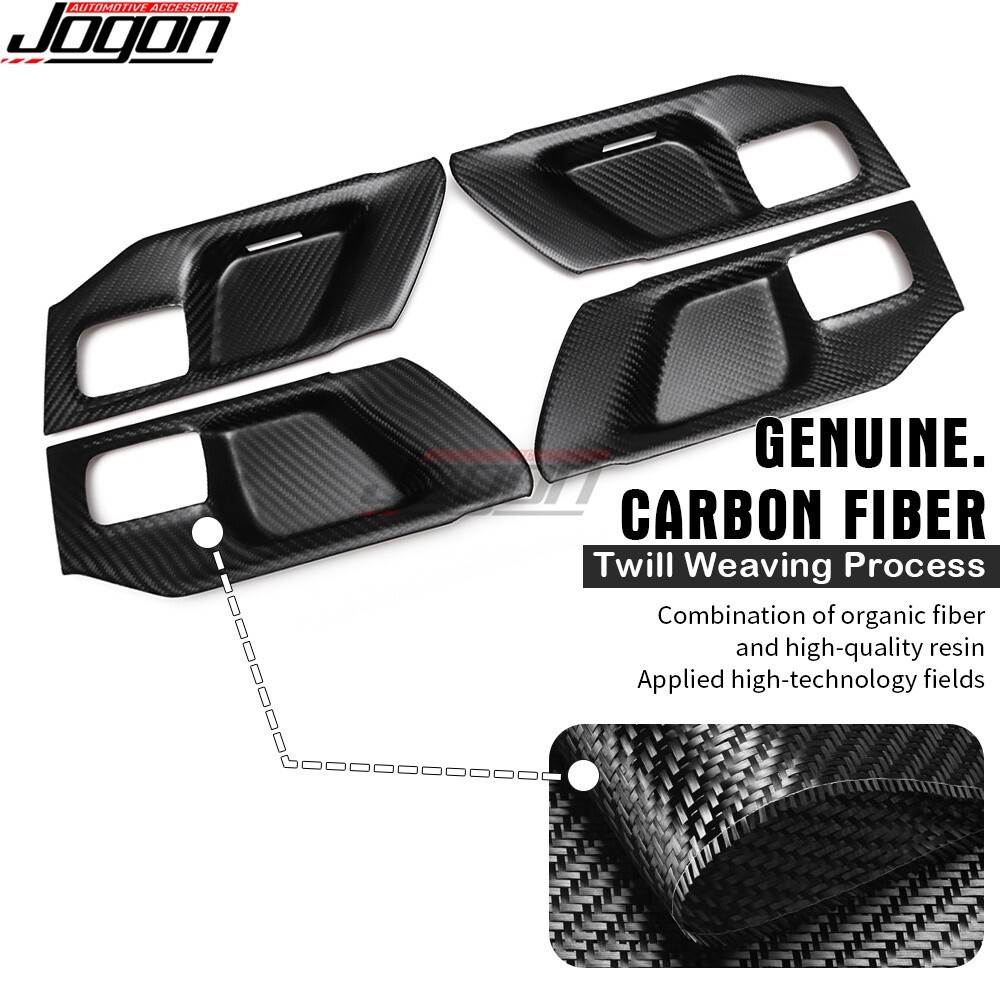 Matte Carbon Front Rear Door Handle Cover For Dodge Ram 1500 TRX Truck 2019-2024 - Picture 2 of 11