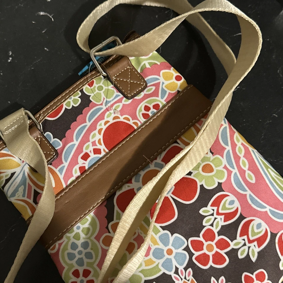 Bolso Mensajero Bandolera Floral para Mujer LILY BLOOM, 3 Bolsillos con Cremallera. Super lindo Foto 4 de 4