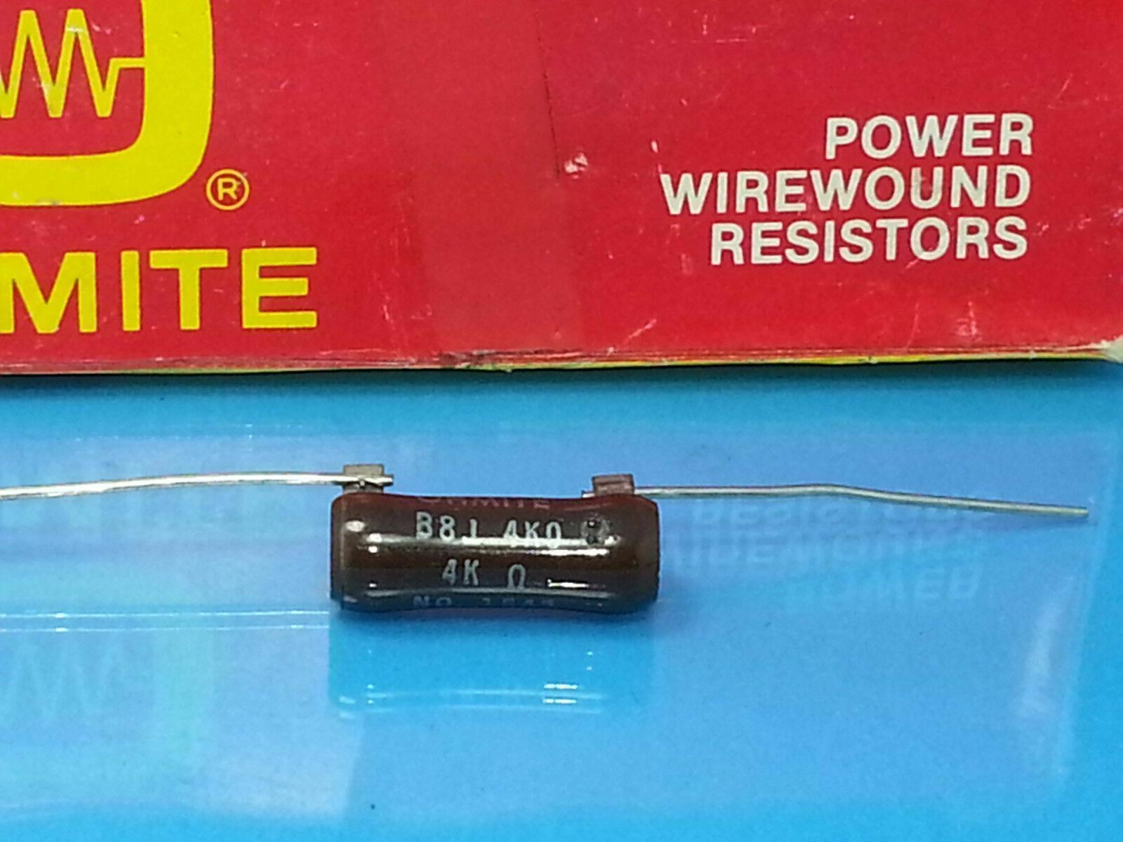 4K OHM 8 WATT RESISTOR OHMITE B8J4K0 HIGH POWER SUPPLY PRESCION 5 QTY