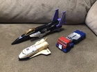 Vtg 80’s Transformers & GoBots Lot - Skywarp 1985 G1  F-15 & Road Ranger, Spay-C